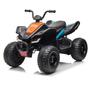 Ride - P Series: 24V Battery Powered Kids Electric Vehicle, 4 Wheeler Quad w/Headlights, MP3, USB, Volume Control, Large Seat, Electric Ride on Toys Best Gifts for 18-36 Months Boys and Girls (Grey)