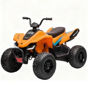 Ride - P Series: 24V Battery Powered Kids Electric Vehicle, 4 Wheeler Quad w/Headlights,MP3,USB,Volume Control, Large Seat, Electric Ride on Toys Best Gifts for 18-36 Months Boys and Girls (Orange)