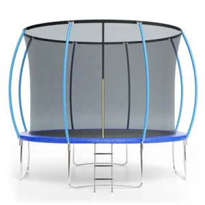 Trampoline with Enclosure & Ladder - ASTM Approved | Sizes 10FT, 12FT, 14FT, 16FT for Kids & Adults Outdoor Recreation (Blue, 10FT)