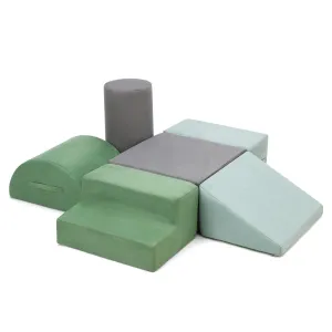 Soft Climbing Indoor Set, Foam Climbing Blocks for Toddlers and Preschoolers - Climbing, Crawling and Sliding Activity Play Set, 6PCS