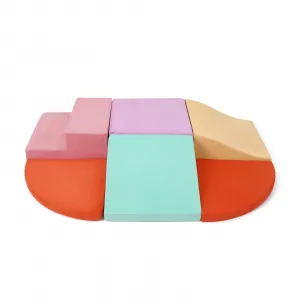 Toddler Foam Climbing Blocks Set - 6PCS Indoor Active Playset, Promotes Physical Development