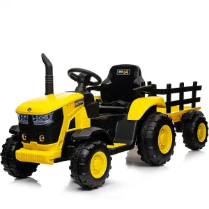 Ride - P Series: 12V Remote Control Tractor for Kids: 7-LED Lights, Safety Belt, for Ages 3+
