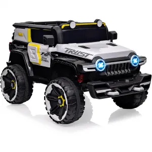 Ride - P Series: 12V 2-Seater Kids Ride On Car with Remote Control & Music - White