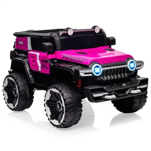 Ride - P Series: 12V 2-Seater Kids Ride On Car with Remote Control & Music - Pink