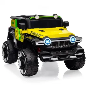 Ride - P Series: 12V 2-Seater Kids Ride On Car with Remote Control & Music - Yellow