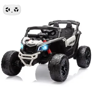 Ride - P Series: 12V Can-Am Ride-On UTV: Remote Control, Large Seat, Music, LED Lights, Spring Suspension, for Boys & Girls - White