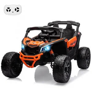 Ride - P Series: 12V Can-Am Ride-On UTV: Remote Control, Large Seat, Music, LED Lights, Spring Suspension, for Boys & Girls - Orange