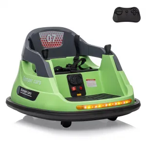 Ride - P Series: 12V Kids Bumper Car with Remote Control, LED Lights & 360 Degree Spin, Indoor and Outdoor Kids Toy for 18+ Months Kids - Green