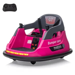 Ride - P Series: 12V Kids Bumper Car with Remote Control, LED Lights & 360 Degree Spin, Indoor and Outdoor Kids Toy for 18+ Months Kids - Rose