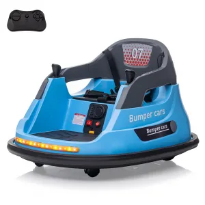 Ride - P Series: 12V Kids Bumper Car with Remote Control, LED Lights & 360 Degree Spin, Indoor and Outdoor Kids Toy for 18+ Months Kids - Blue