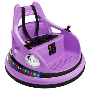 Ride - P Series: 12V Ride on Toddler Bumping Car W/Remote Control, LED Lights & 360 Degree Spin, ASTM Certified - Purple