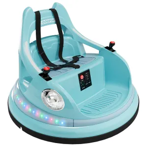 Ride - P Series: 12V Ride on Toddler Bumping Car W/Remote Control, LED Lights & 360 Degree Spin, ASTM Certified - Blue