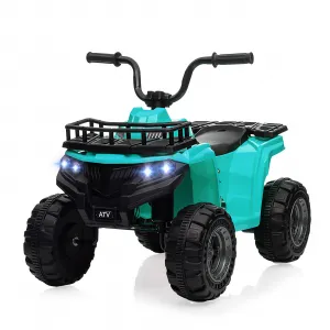 Ride - P Series: 12V Kids Ride On Electric Quad ATV, Ride Car Toy with Bluetooth Audio,High/Low Speed, LED Headlights, Battery Indicator & Radio Orange - Green