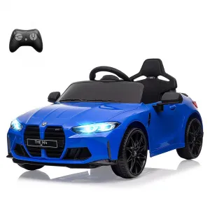 Ride - P Series: 12V Electric Ride On Car for 37-83 Months, w/RC,Licensed by BMW M4,Power Wheels for Boys Girls, with Suspension System,3 Speeds, Bluetooth, MP3, Double Door, LED Light - Blue