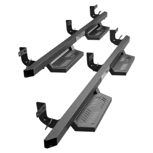 Running Boards for 2005-2022 Toyota Tacoma Double Cab 450LB Load Capacity Non-Slip Powder Coated Carbon Steel Off-Road Rock Sliders