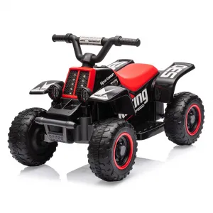 Ride - P Series: 6V Kids Ride On Electric ATV, Ride Car with LED Headlights, Ride-On Toy for Toddlers 1-3 Boys & Girls with Music, Forward & Reverse - Black