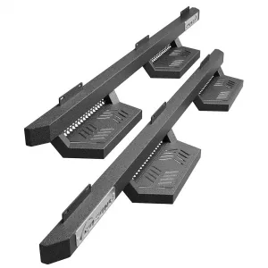 Running Boards Drop Side Steps for 2018-2024 Jeep Wrangler JL 4 Door, Textured Black Truck Nerf Bars