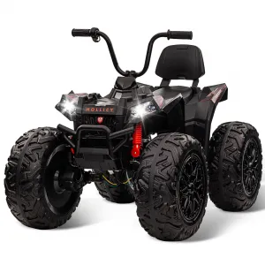 Ride - P Series: 24V Kids ATV, Ride on Car 4WD Quad Electric Vehicle, 4x80W Powerful Engine, with 7AHx2 Large Battery, Accelerator Handle, EVA Tire, Full Metal Suspension, LED Light, Bluetooth&Music - Blake
