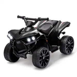 Ride - P Series: 6V Quad ATV for Kids Toddler 3+ years, Max 55lb Capacity ，With LED, Music, Foot Pedal, Wear-Resistant Wheels, 1.9 MPH - Black