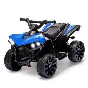 Ride - P Series: 6V Quad ATV for Kids Toddler 3+ years, Max 55lb Capacity, With LED, Music, Foot Pedal, Wear-Resistant Wheels, 1.9 MPH - Blue