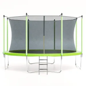 Trampoline for Kids & Adults, 12FT Sizes, Enclosure & Ladder, Sturdy Steel Frame, ASTM Approved, Outdoor Fun