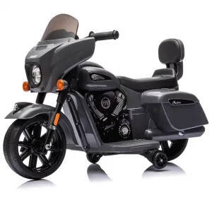 Ride - B Series: 6V Ride-On Motorcycle for Kids, Electric Dirt Bike with USB, Music, Headlight - Grey
