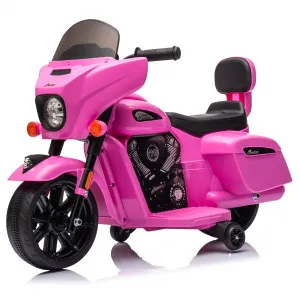Ride - B Series: 6V Ride-On Motorcycle for Kids, Electric Dirt Bike with USB, Music, Headlight - Pink