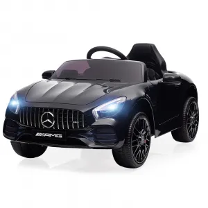 Ride Car for Kids, 12V Power Battery Electric Vehicles for 3-7 Toddlers, Licensed Mercedes-Benz with Remote Control, MP3 Player - Black