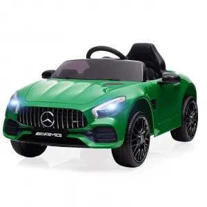 Ride Car for Kids, 12V Power Battery Electric Vehicles for 3-7 Toddlers, Licensed Mercedes-Benz with Remote Control, MP3 Player - Green
