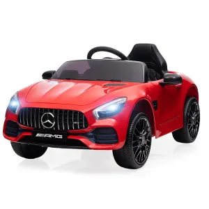 Ride Car for Kids, 12V Power Battery Electric Vehicles for 3-7 Toddlers, Licensed Mercedes-Benz with Remote Control, MP3 Player - Red