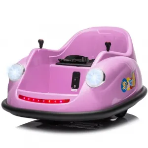 Ride - P Series: 12V Battery Car for Kids W/Parent Remote, Led Lights, 2-Speed, 360°Spin - Purple