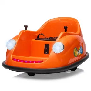 Ride - P Series: 12V Battery Car for Kids W/Parent Remote, Led Lights, 2-Speed, 360°Spin - Orange