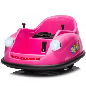 Ride - P Series: 12V Battery Car for Kids W/Parent Remote, Led Lights, 2-Speed, 360°Spin - Pink