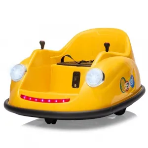 Ride - P Series: 12V Battery Car for Kids W/Parent Remote, Led Lights, 2-Speed, 360°Spin - Yellow