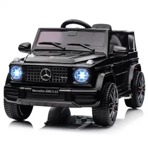 Ride P Series 12V Mercedes-Benz G63 Ride-On: Remote Control, Suspension, Soft Start, LED, Bluetooth, Music, 2x25W Motors - Black
