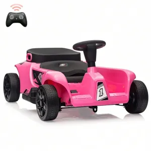 Ride - P Series: 2 Seaters 4-Wheelers Electric Ride On Toy for Kids, 24V 120W*2 Powerful Motors Max Load 200 Lbs, Two Driver Modes + Remote Control Modes for Toddlers Child with Music, USB, Storage Box, Pink-Color