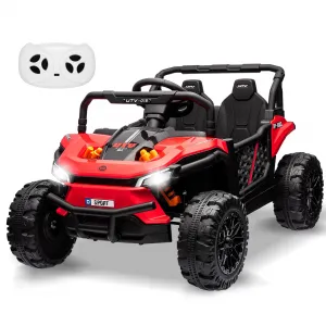 Ride - P Series: 12V Electric UTV Car with Remote Control, Ride on Truck with Toy Storage, Spring Suspension, LED Headlights, Ride Cars w/4 Wheels, Ride on Toys for Boys Girls, Red