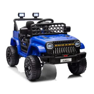 Ride - P Series: 12V Kids Ride On Truck for Toddles age 3+,with 2.4G Remote Control, Spring Suspension, Battery Display, LED Lights, Music, Battery Powered Ride on Car - Dark Blue