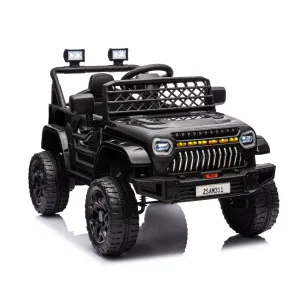 Ride - P Series: 12V Kids Ride On Truck for Toddles age 3+,with 2.4G Remote Control, Spring Suspension, Battery Display, LED Lights, Music, Battery Powered Ride on Car - Black