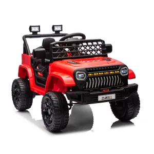 Ride - P Series: 12V Kids Ride On Truck for Toddles age 3+,with 2.4G Remote Control, Spring Suspension, Battery Display, LED Lights, Music, Battery Powered Ride on Car - Red