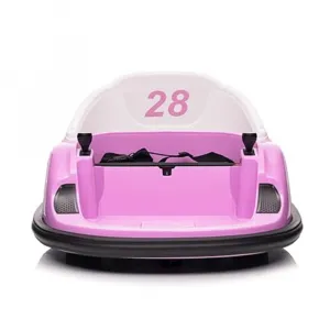 Ride - B Series: 12V Ride On Bumper Car for Kids Ride on Toy Gifts Toddlers Electric Bumping Car with Remote Control, Battery Display, 360 Degree Spin, LED Lights, Music, Pink