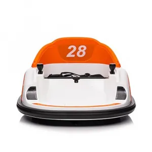 Ride - B Series: 12V Ride On Bumper Car for Kids Ride on Toy Gifts Toddlers Electric Bumping Car with Remote Control, Battery Display, 360 Degree Spin, LED Lights, Music, Orange