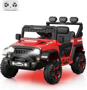 Ride - P Series: 3-6, Ride on Car with 2.4G Remote Control, 12V Battery Powered Electric Car for kids with 3 Adjustable Speeds, Soft Start, Battery Display, Music, Red