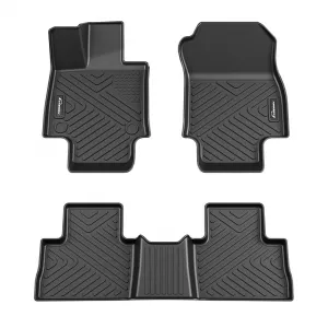 Floor Mats for Toyota RAV4 2019-2024 (Including Hybrid), TPE All Weather Custom Fit Front 1st & 2nd Row Floor Liner, Black