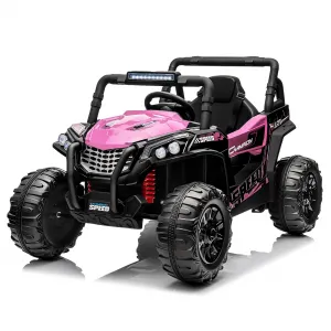Ride - P Series: 12V Toy Electric Truck Utv with Large Wide Seat and Remote Control, Led Lights, Wireless Connection, Music, 2 Spring Suspension for 3-8 Boys & Girls