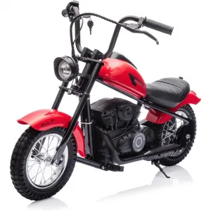 Ride - T Series: 24V Kids Electric Dirt Bike 250W Motor 2 Speeds Leather Seat LED Light 150lbs Capacity Off-Road Trail Ride