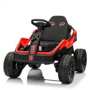 24V Ride On Toy for Big Kids, 6MPH 200W 4x4 Ride On Car w/Parent Remote, Metal Frame, Headlights, Shock Absorbers, Music, Horn, Battery Powered Electric Cars for Kids, Red