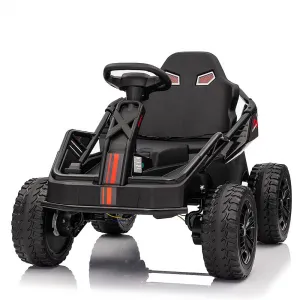 Ride - P Series: 24V Kids Electric Car with Parent Control, 200W 4x4 Ride On Toy for Big Kids, 4 Shock Absorbers, Metal Frame, 4 Wheeler ATV for Boys Girls Ages 3+, Black