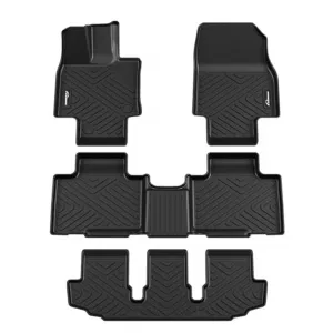 Floor Mats for 2020-2024 Toyota Highlander (LE, Limited, Platinum, XLE), TPE All Weather Custom Fit Highlander Floor Liner, Fit 3 Row Full Set