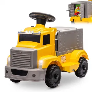 Ride - P Series: 6V Ride On Truck Toy for Kids Ages 3+ | Electric Dump Truck with Rechargeable Battery, Music & Storage | Indoor/Outdoor 4-Wheeler with Treaded Tires | Ergonomic Seat & Rubber Handle (4.5Ah)